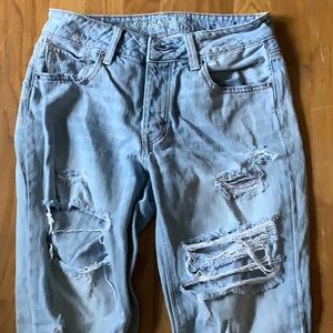 American Eagle Outfitters Button Up Distressed Jeans